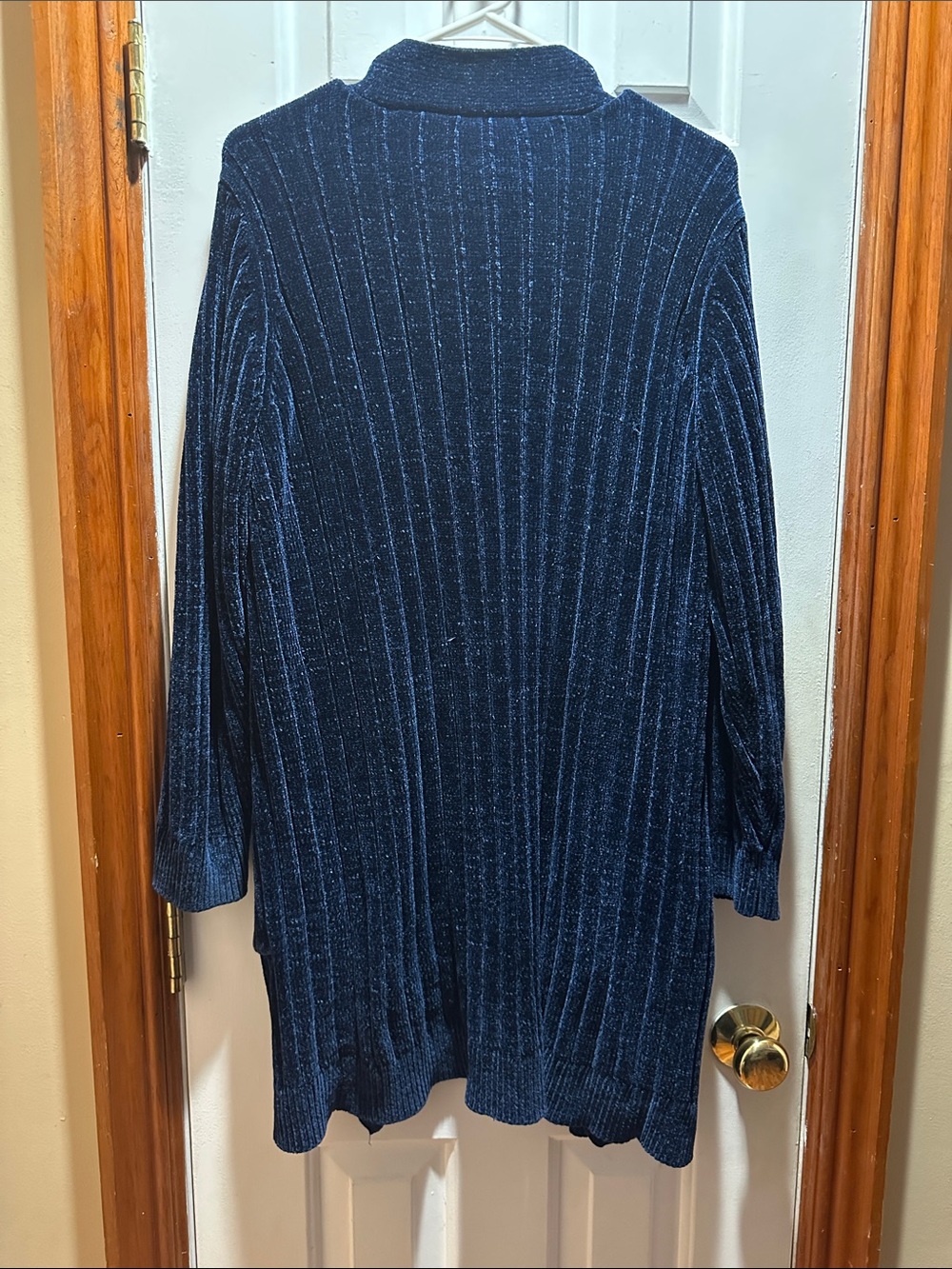 Matty M Deep Navy Ribbed Open-Front Cardigan - Picture 4 of 4